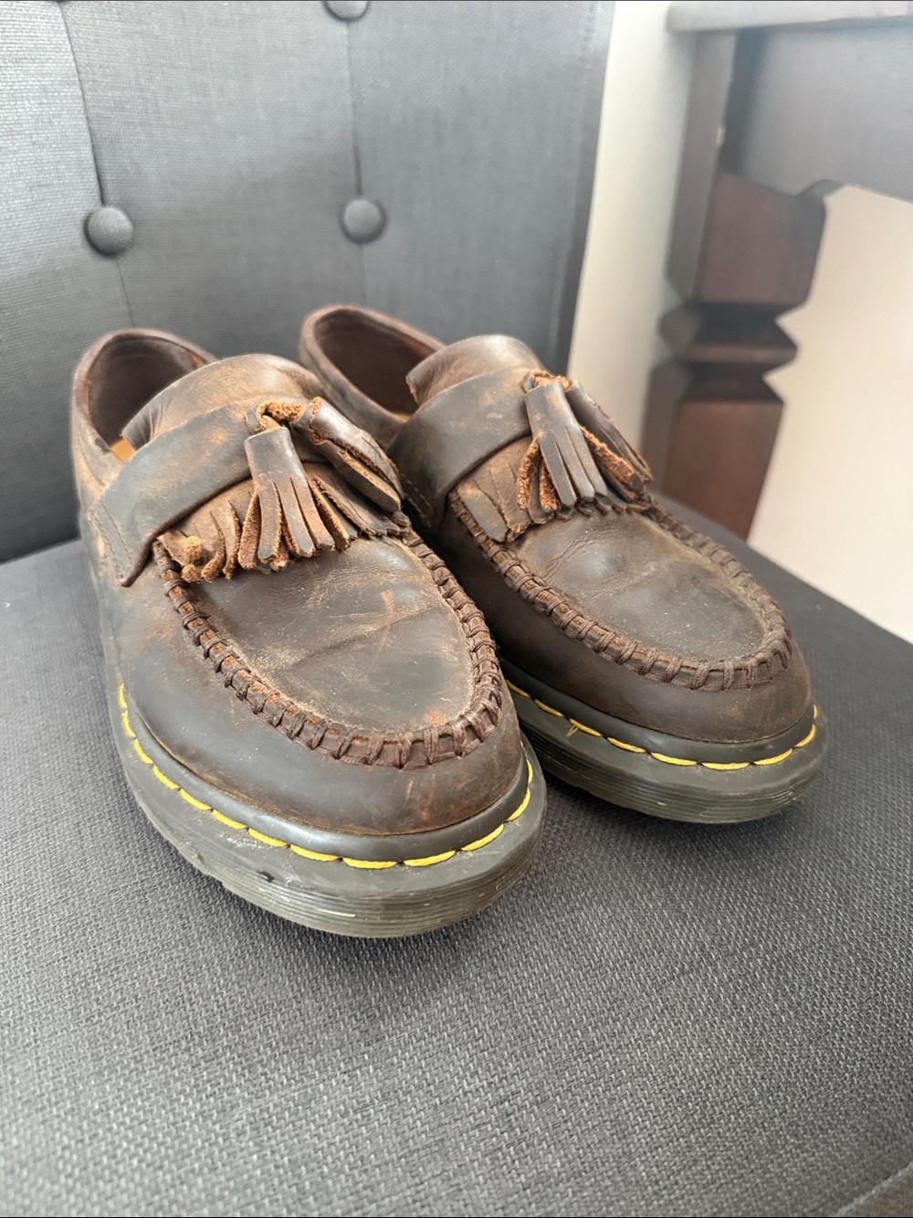 Dr. Martens Brown Leather Tassel Loafers